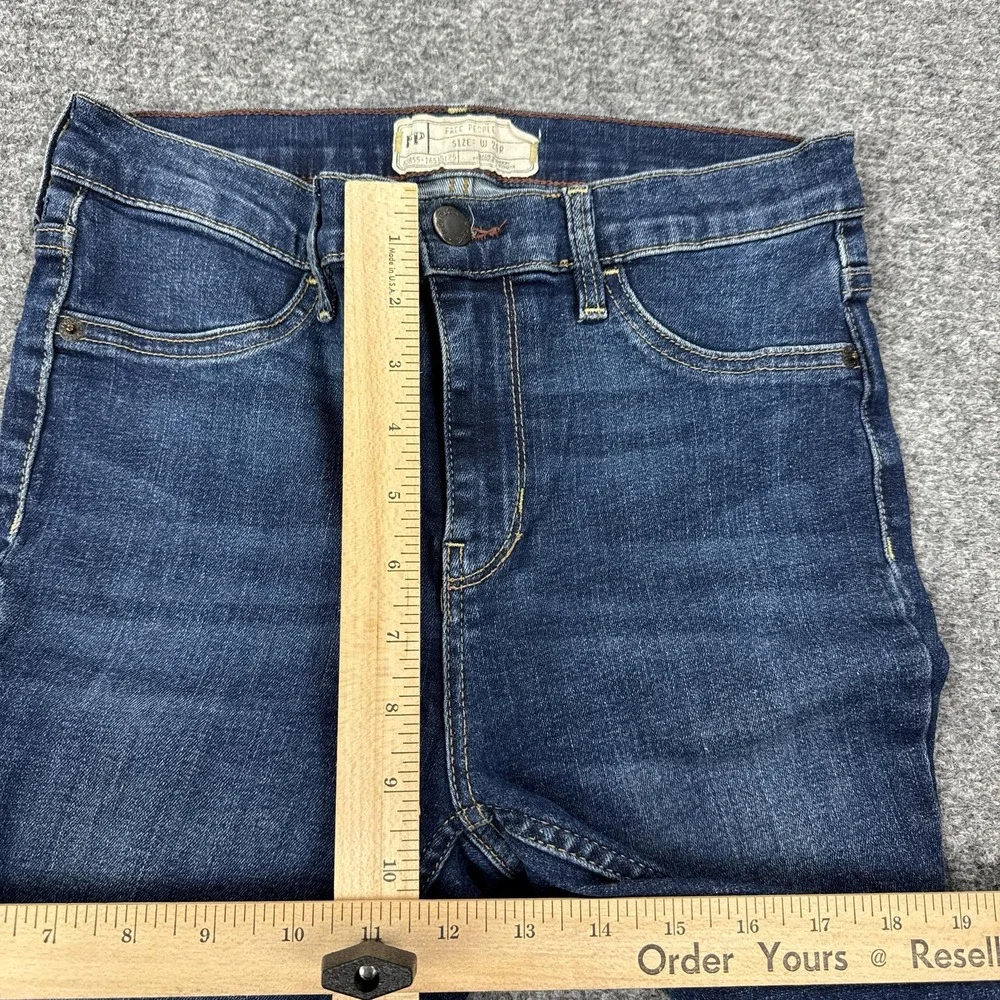Free People Jeans Womens 26R Blue Medium Wash Mid Rise Skinny Stretch Denim